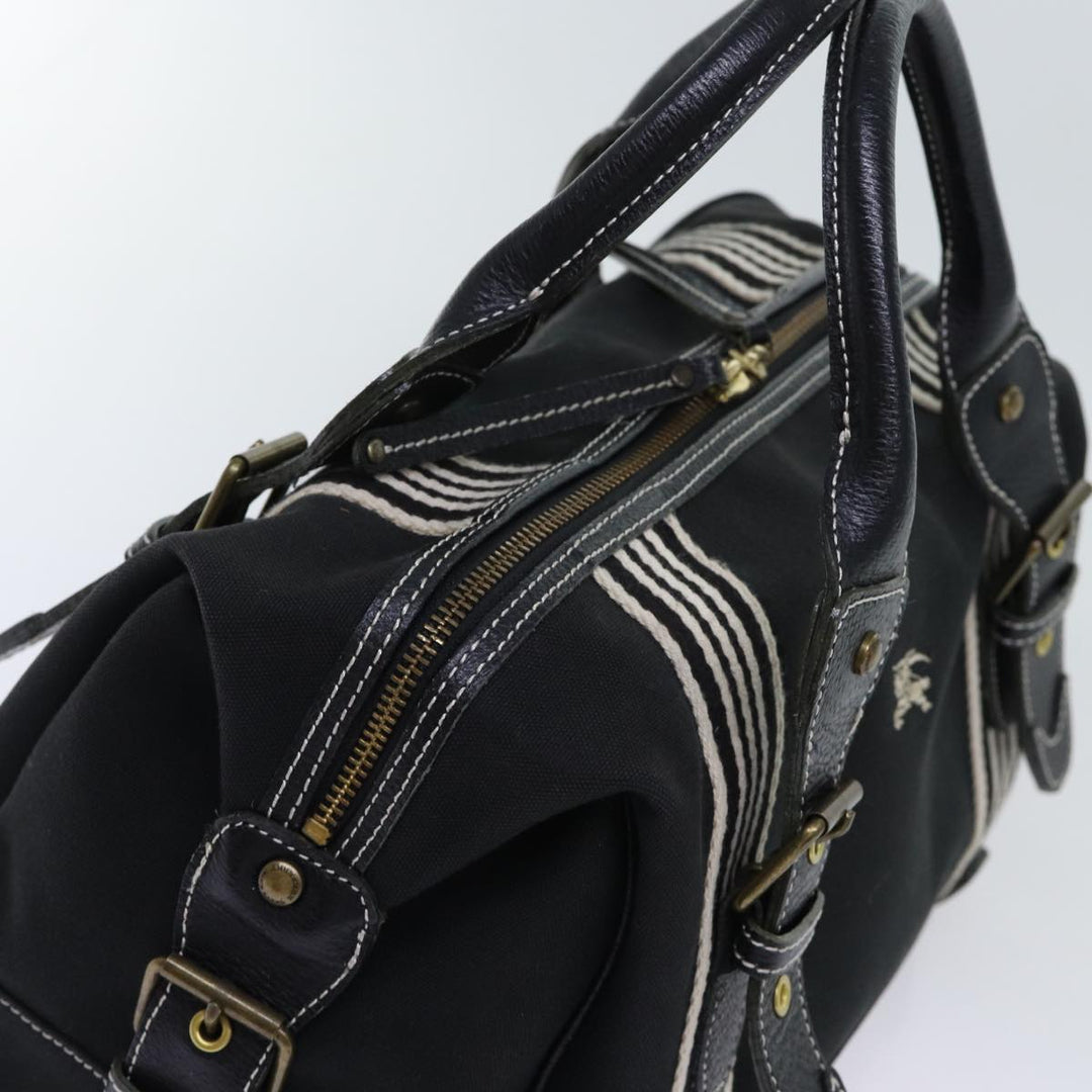 Burberry Hand Bag Canvas Black Auth bs13113