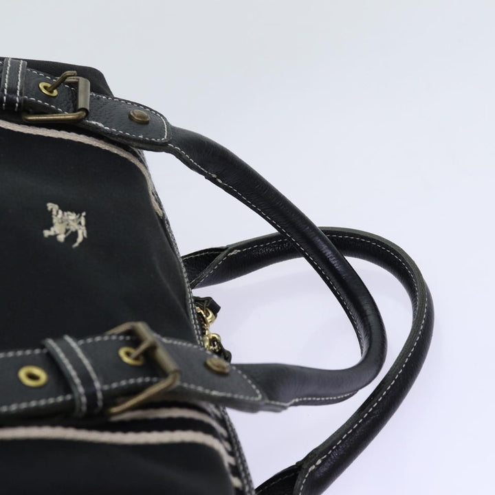 Burberry Hand Bag Canvas Black Auth bs13113