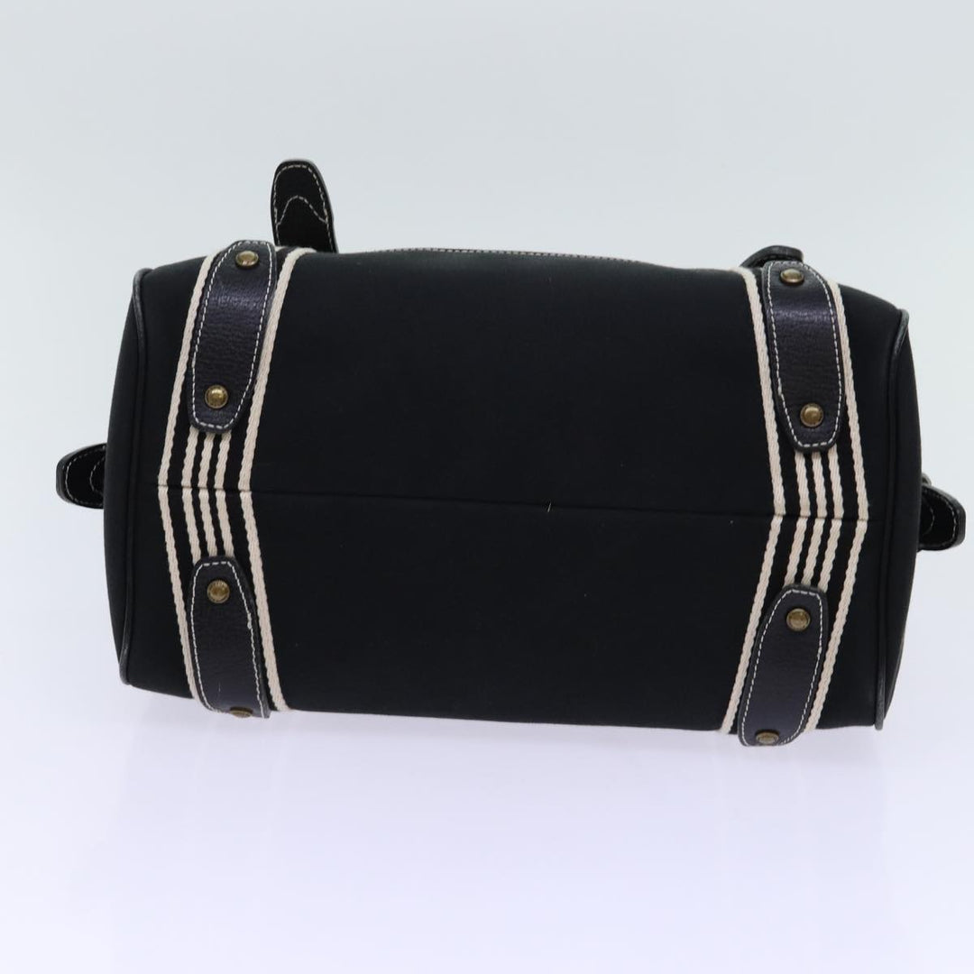 Burberry Hand Bag Canvas Black Auth bs13113