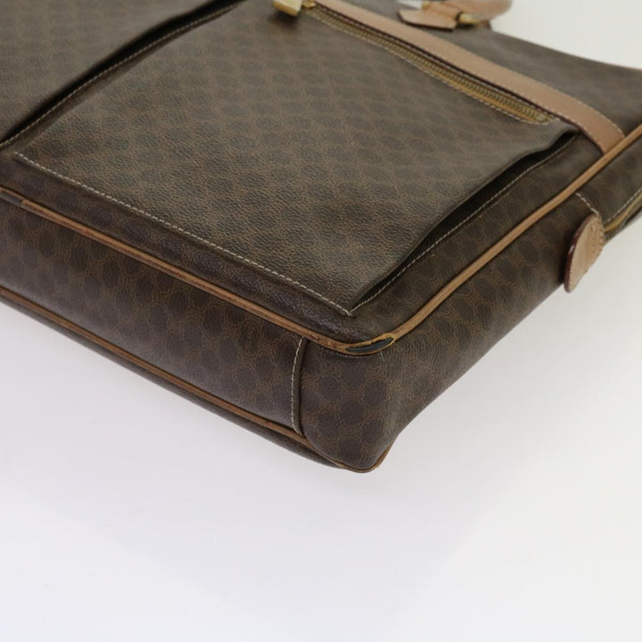 Celine Macadam Canvas Hand Bag PVC Brown Auth bs13120