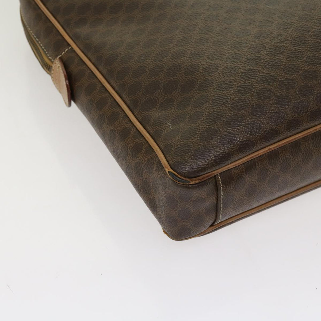 Celine Macadam Canvas Hand Bag PVC Brown Auth bs13120