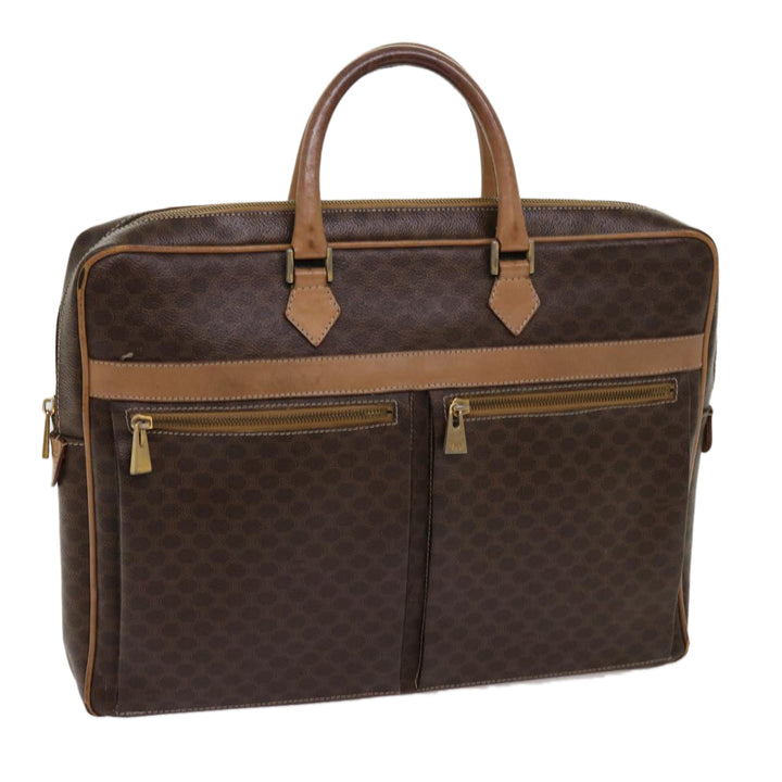 Celine Macadam Canvas Hand Bag PVC Brown Auth bs13120