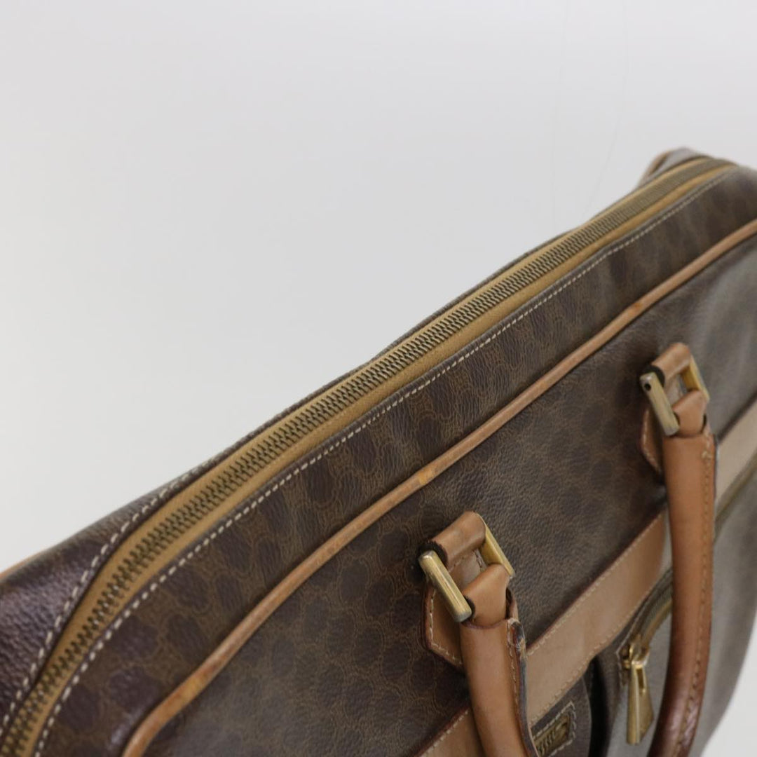 Celine Macadam Canvas Hand Bag PVC Brown Auth bs13120
