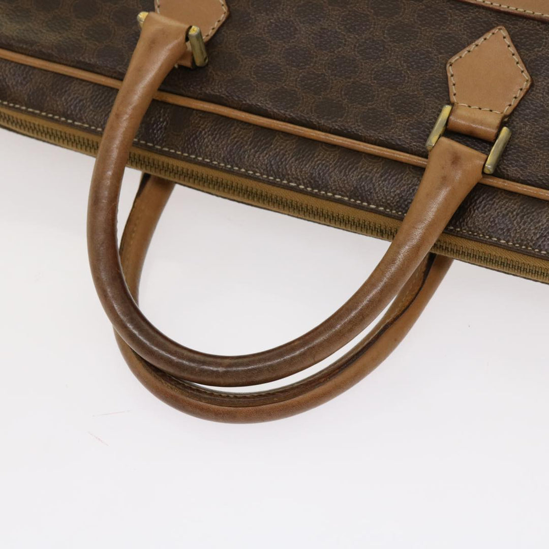 Celine Macadam Canvas Hand Bag PVC Brown Auth bs13120