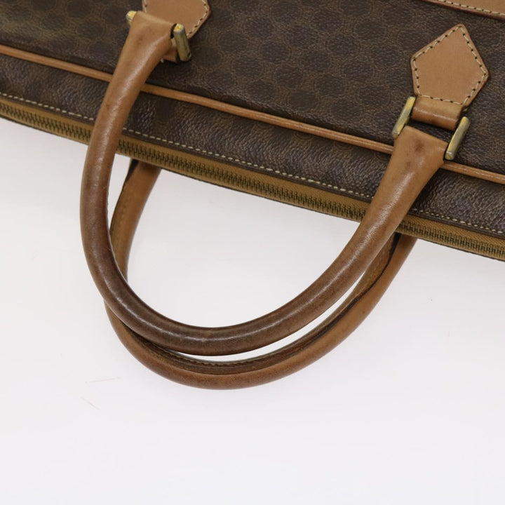 Celine Macadam Canvas Hand Bag PVC Brown Auth bs13120