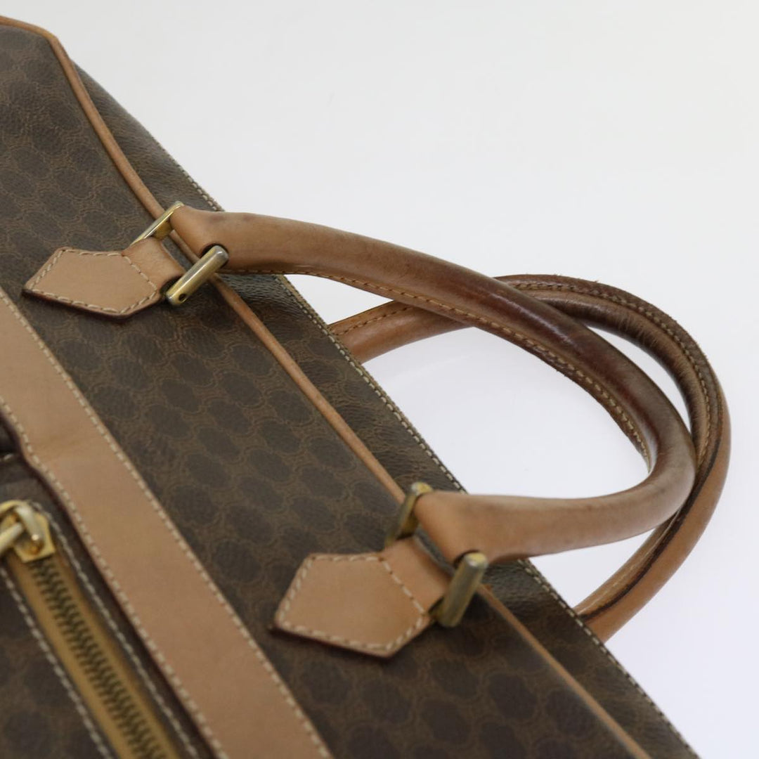 Celine Macadam Canvas Hand Bag PVC Brown Auth bs13120