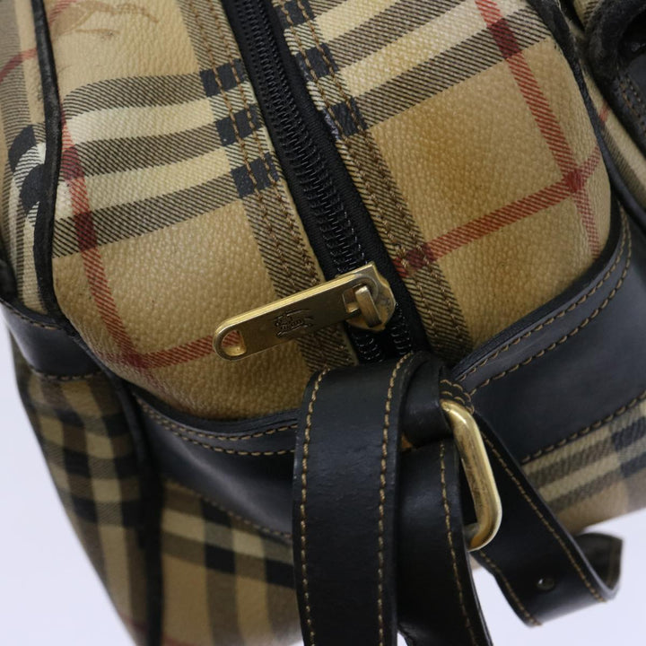 BURBERRYSs Nova Check Shoulder Bag PVC Beige Auth bs13226