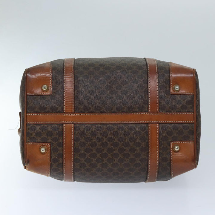 Celine Macadam Canvas Boston Bag PVC Brown Auth bs13254