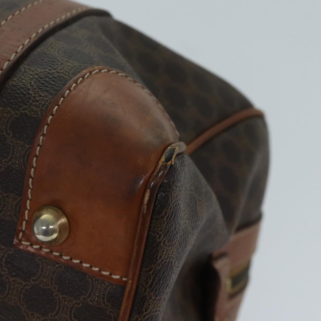 Celine Macadam Canvas Boston Bag PVC Brown Auth bs13254