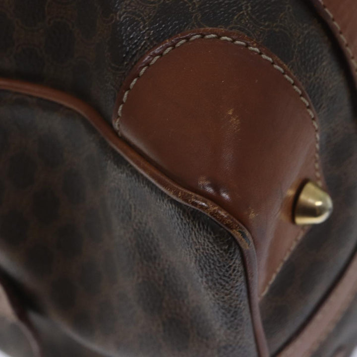 Celine Macadam Canvas Boston Bag PVC Brown Auth bs13254
