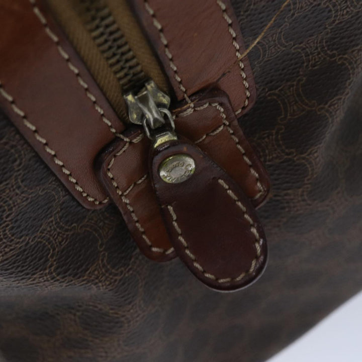 Celine Macadam Canvas Boston Bag PVC Brown Auth bs13254