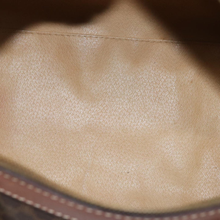 Celine Macadam Canvas Boston Bag PVC Brown Auth bs13254