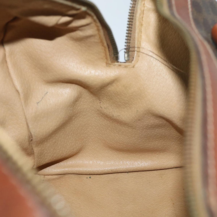 Celine Macadam Canvas Boston Bag PVC Brown Auth bs13254