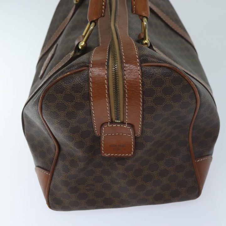 Celine Macadam Canvas Boston Bag PVC Brown Auth bs13254