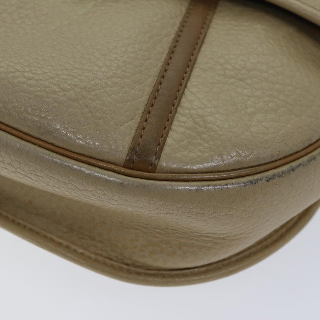 CHRISTIAN Top quality Dior Shoulder Bag Leather Beige Auth bs13271
