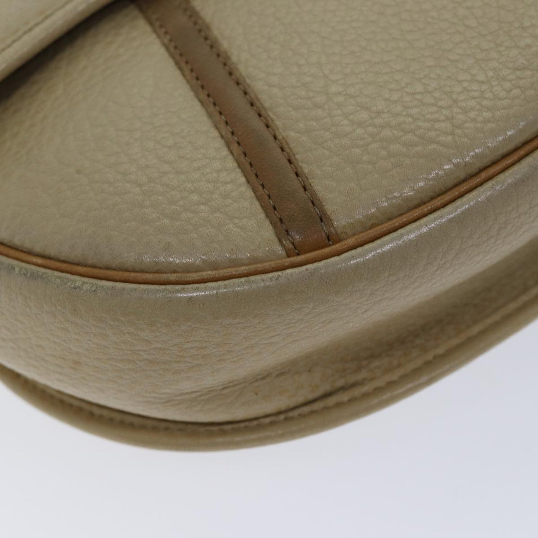 CHRISTIAN Top quality Dior Shoulder Bag Leather Beige Auth bs13271