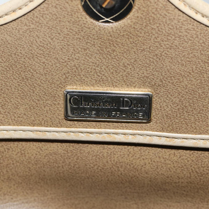 CHRISTIAN Top quality Dior Shoulder Bag Leather Beige Auth bs13271