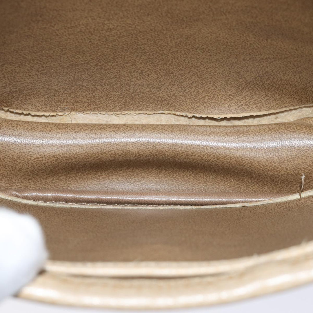 CHRISTIAN Top quality Dior Shoulder Bag Leather Beige Auth bs13271