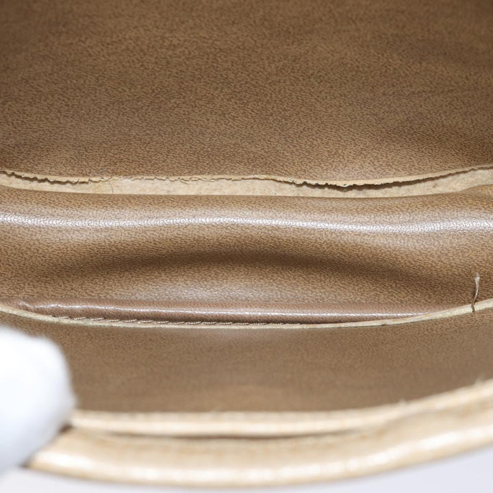 CHRISTIAN Top quality Dior Shoulder Bag Leather Beige Auth bs13271