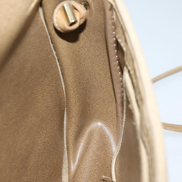 CHRISTIAN Top quality Dior Shoulder Bag Leather Beige Auth bs13271
