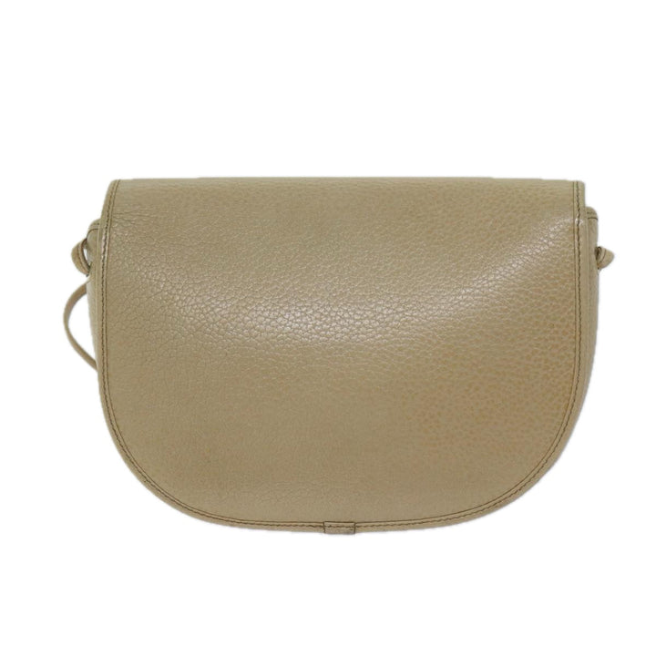 CHRISTIAN Top quality Dior Shoulder Bag Leather Beige Auth bs13271