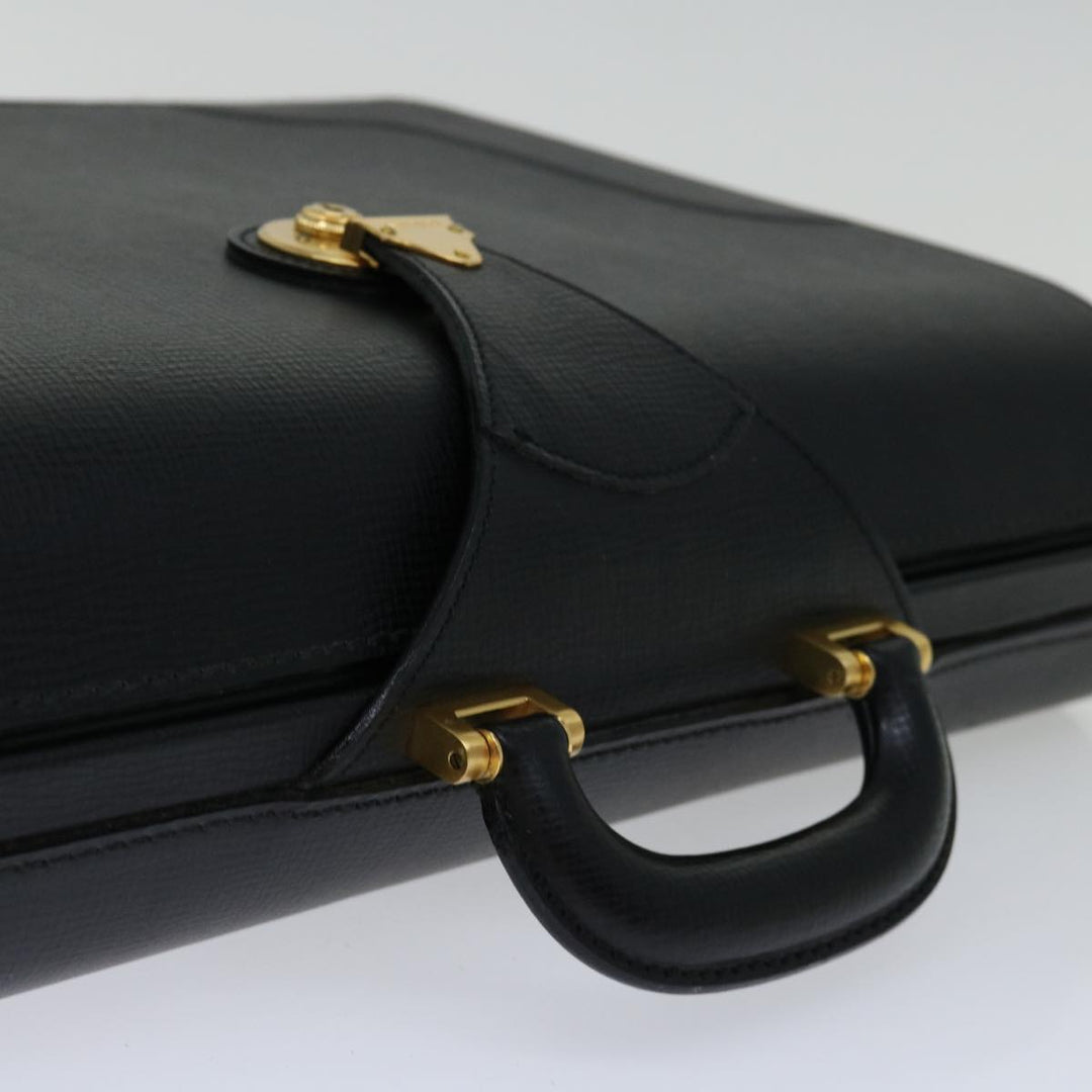 BURBERRYSs Hand Bag Leather Black Auth bs13277