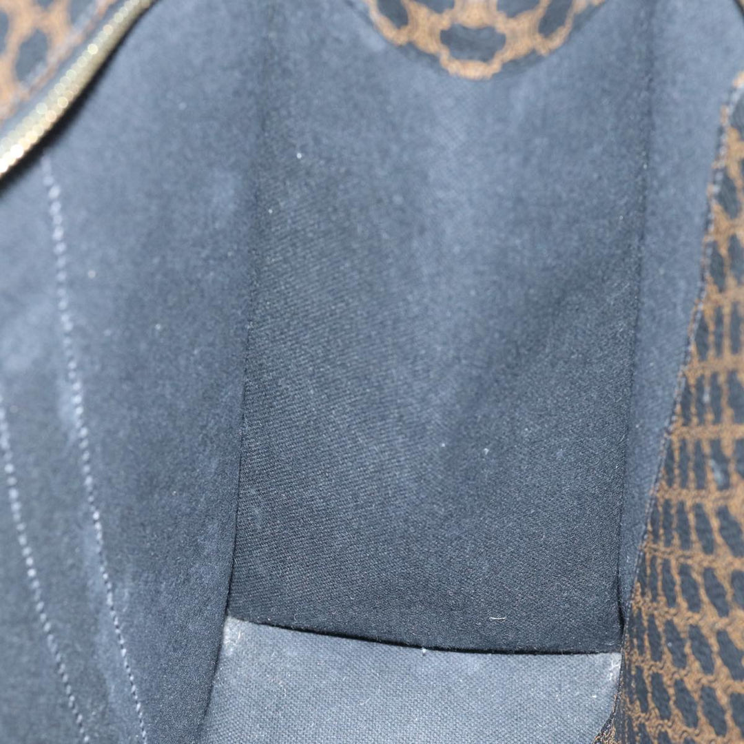 Celine Macadam Canvas Shoulder Bag PVC Black Auth bs13291