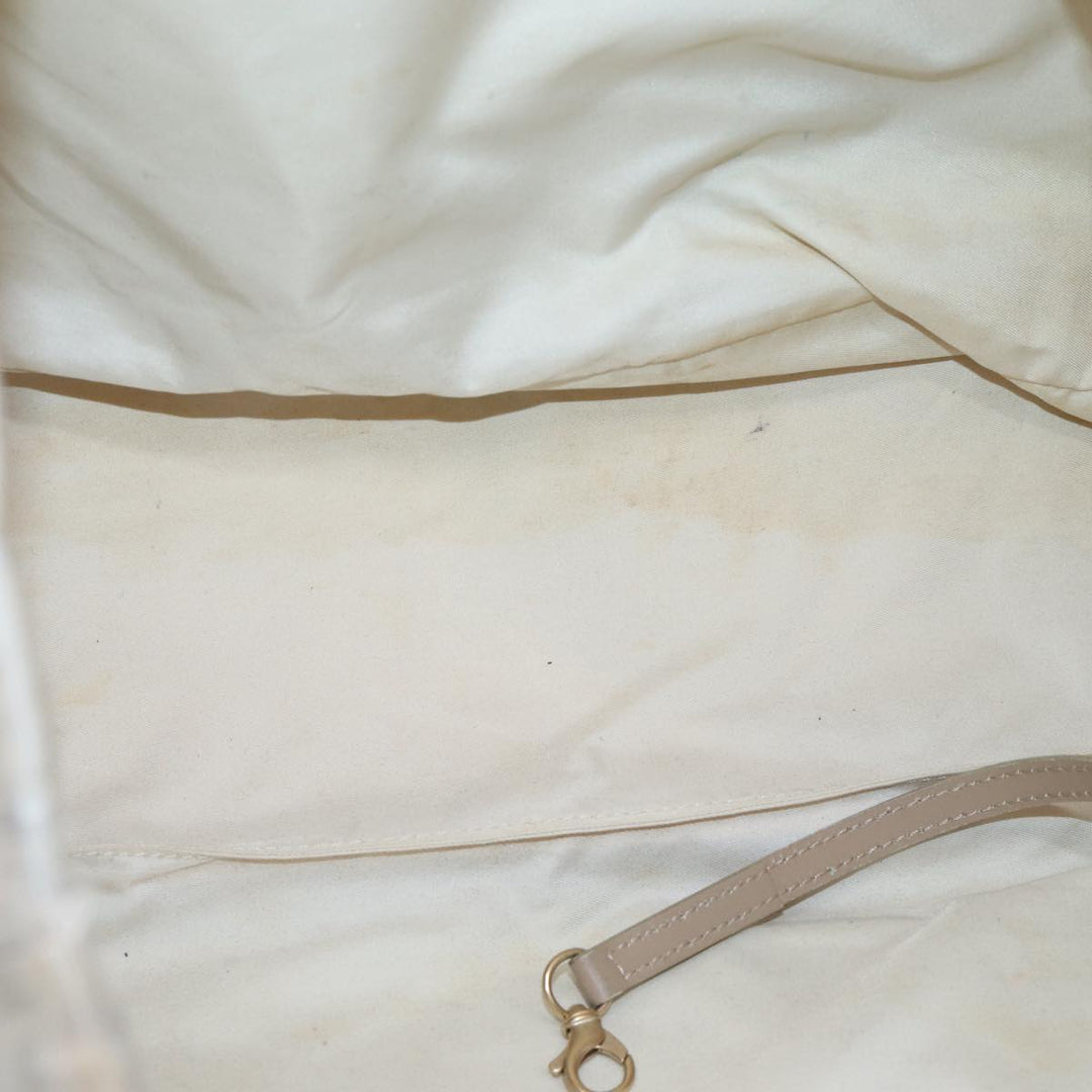 Chanel New Travel Line Tote Bag Nylon Beige CC Auth bs13324