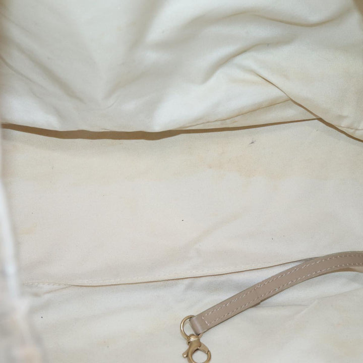 Chanel New Travel Line Tote Bag Nylon Beige CC Auth bs13324