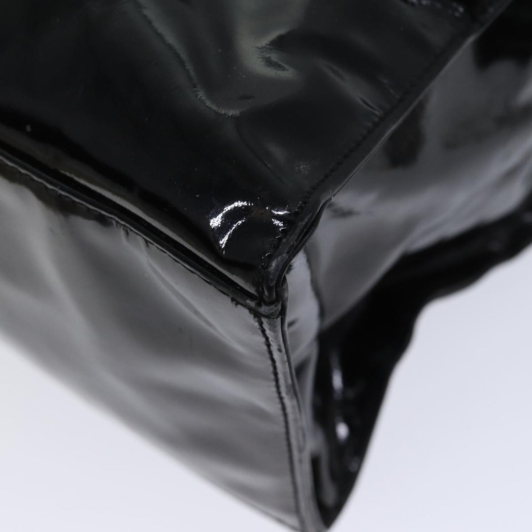 Top Quality Chanel COCO Mark Chain Shoulder Bag Patent Black CC Auth bs13327