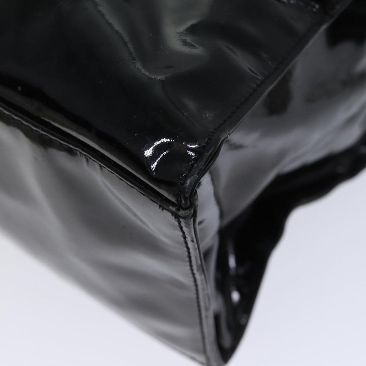 Top Quality Chanel COCO Mark Chain Shoulder Bag Patent Black CC Auth bs13327