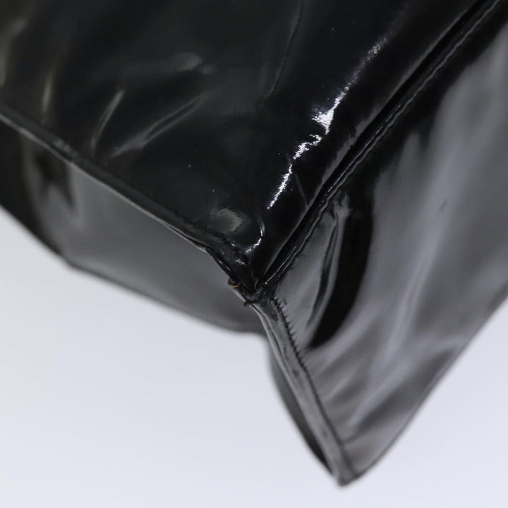 Top Quality Chanel COCO Mark Chain Shoulder Bag Patent Black CC Auth bs13327