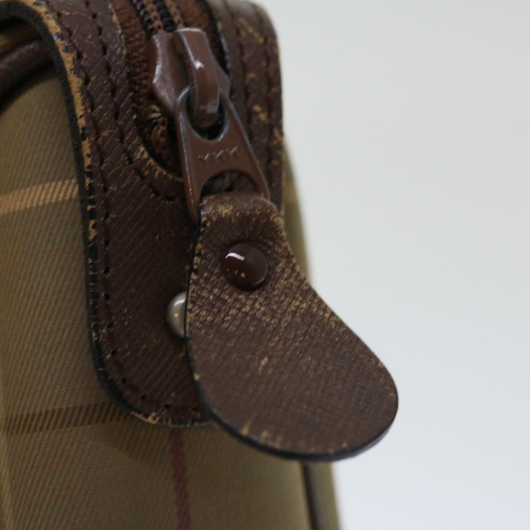 BurberrySs Nova Check Clutch Bag Canvas Brown Auth bs13367