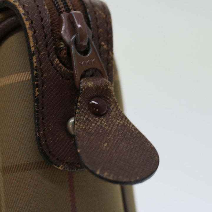 BurberrySs Nova Check Clutch Bag Canvas Brown Auth bs13367