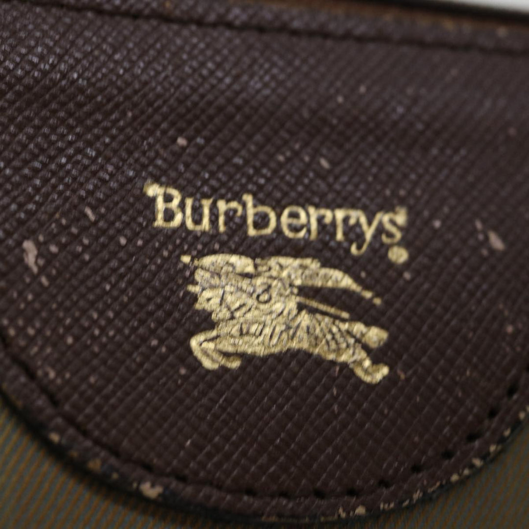 BurberrySs Nova Check Clutch Bag Canvas Brown Auth bs13367