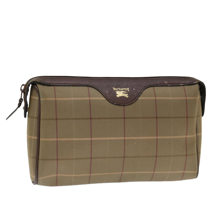BurberrySs Nova Check Clutch Bag Canvas Brown Auth bs13367