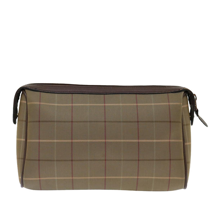 BurberrySs Nova Check Clutch Bag Canvas Brown Auth bs13367
