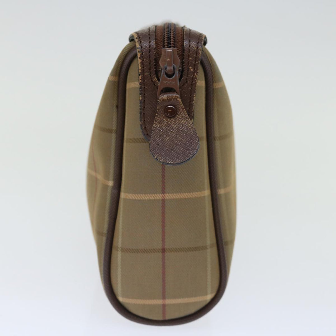 BurberrySs Nova Check Clutch Bag Canvas Brown Auth bs13367