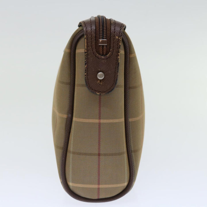 BurberrySs Nova Check Clutch Bag Canvas Brown Auth bs13367