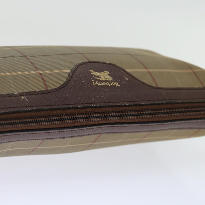 BurberrySs Nova Check Clutch Bag Canvas Brown Auth bs13367