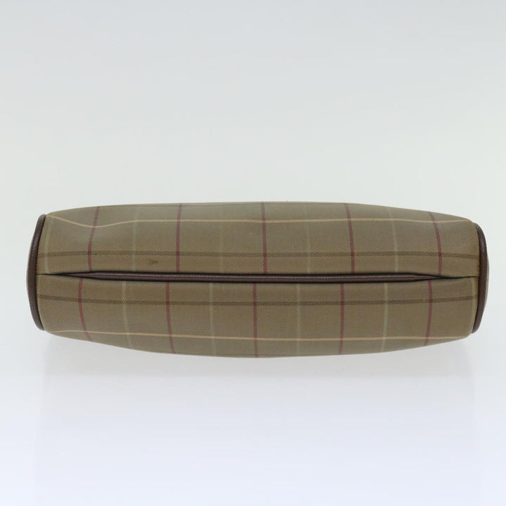 BurberrySs Nova Check Clutch Bag Canvas Brown Auth bs13367
