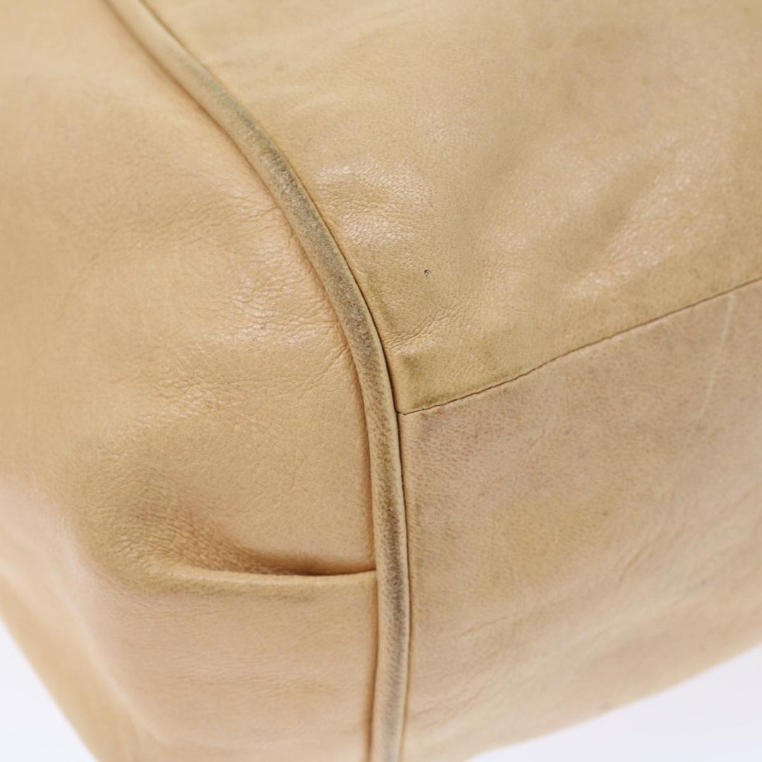 Chloe Etel Hand Bag Leather Beige bs13382