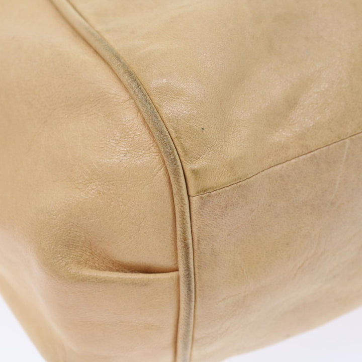 Chloe Etel Hand Bag Leather Beige bs13382