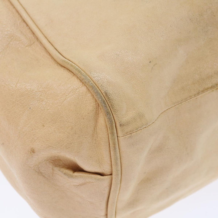 Chloe Etel Hand Bag Leather Beige bs13382