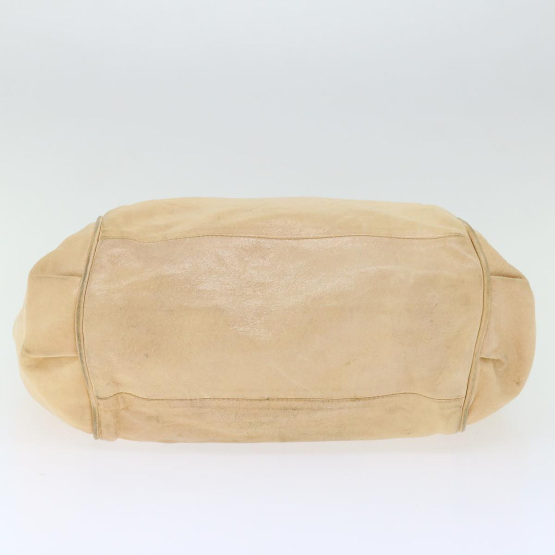 Chloe Etel Hand Bag Leather Beige bs13382
