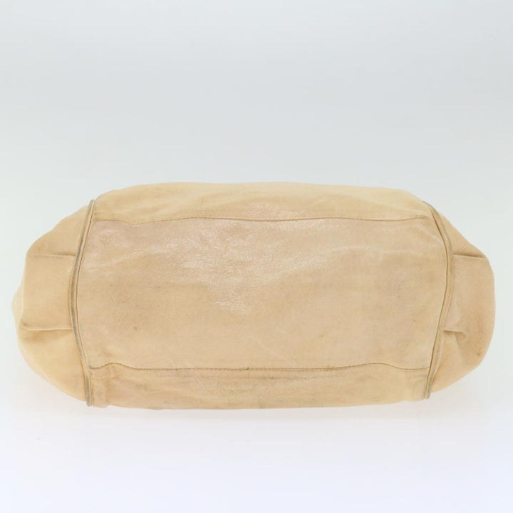 Chloe Etel Hand Bag Leather Beige bs13382