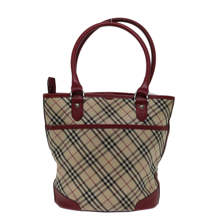 Burberry Nova Check Shoulder Bag Canvas Beige Auth bs13392