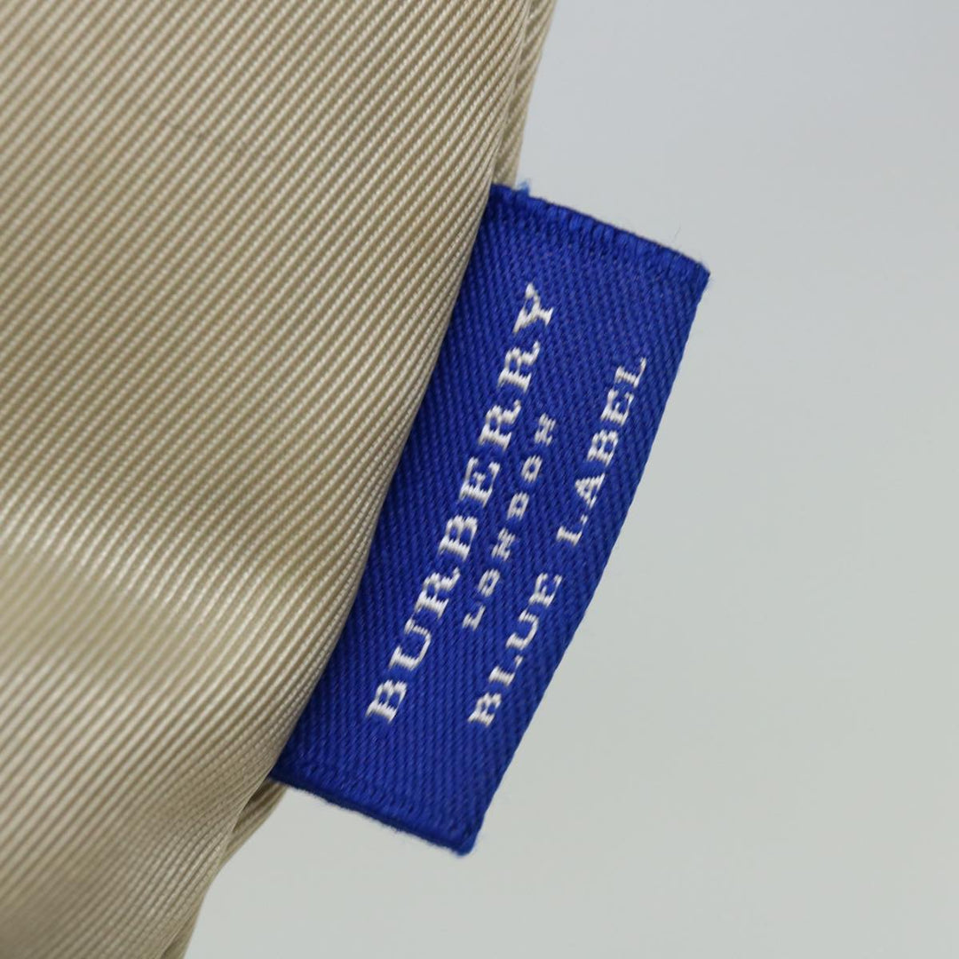 Burberry Nova Check Blue Label Hand Bag Nylon Beige Auth bs13393