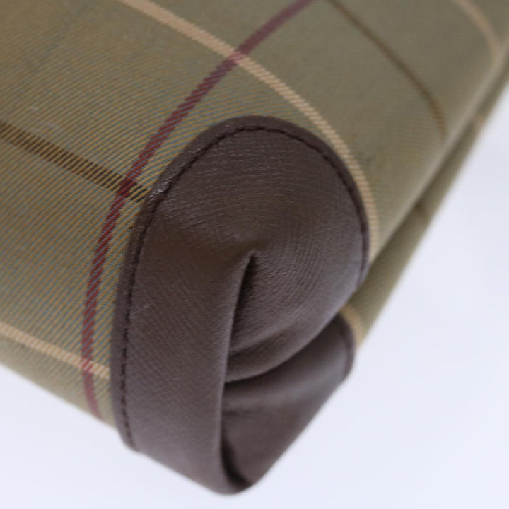 BurberrySs Nova Check Clutch Bag Canvas Brown Auth bs13397
