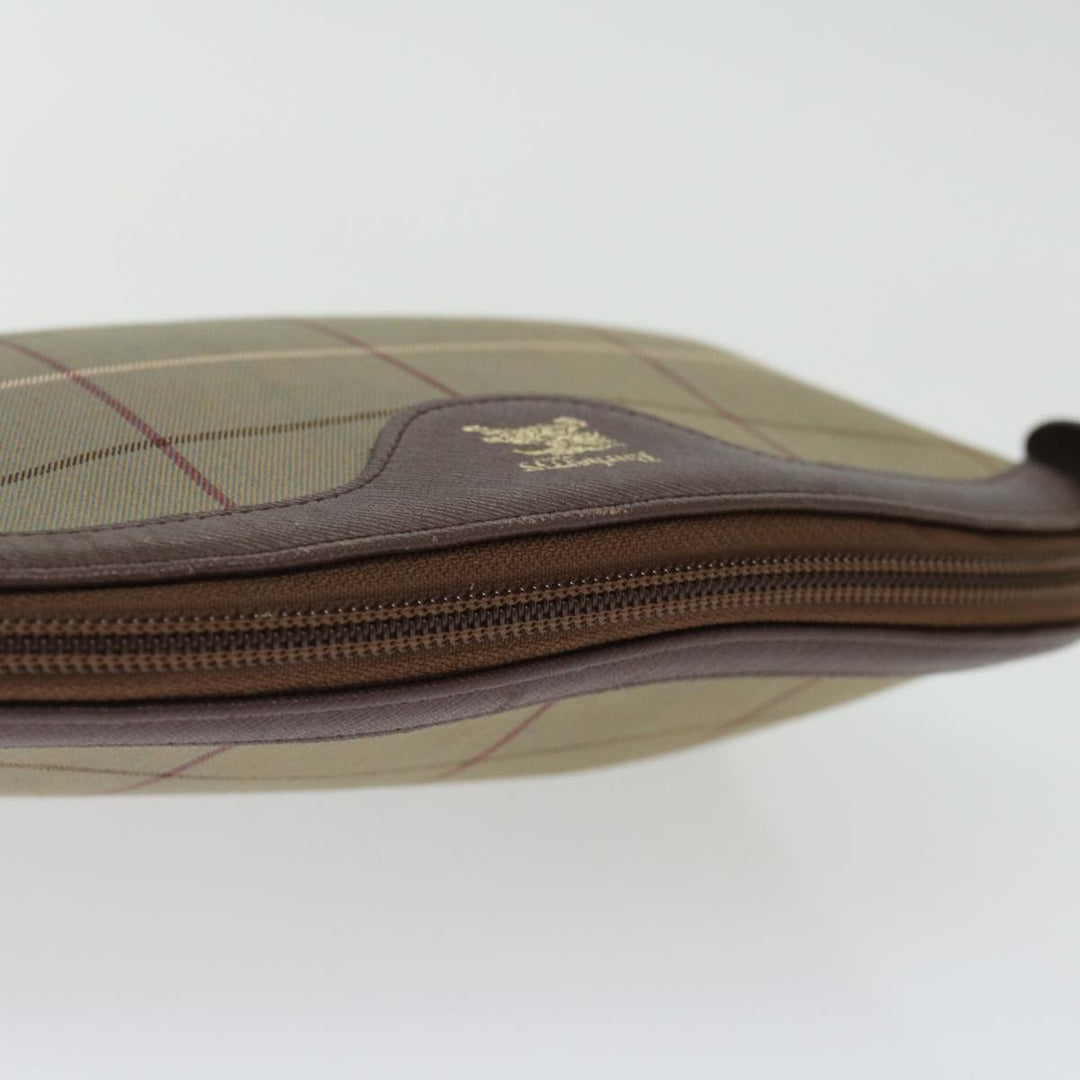 BurberrySs Nova Check Clutch Bag Canvas Brown Auth bs13397